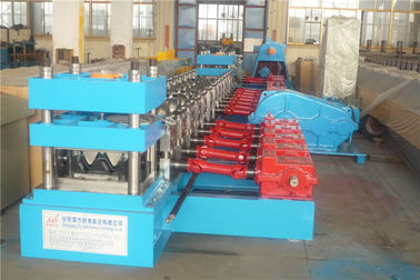 Gear Box Driven GuardRail Roll Forming Machine , Metal Deck Roll Forming Machine 12 Stations