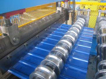 0.3-0.8mm Roof Panel Roll Forming Machine Surface Chrome Manual Decoiler