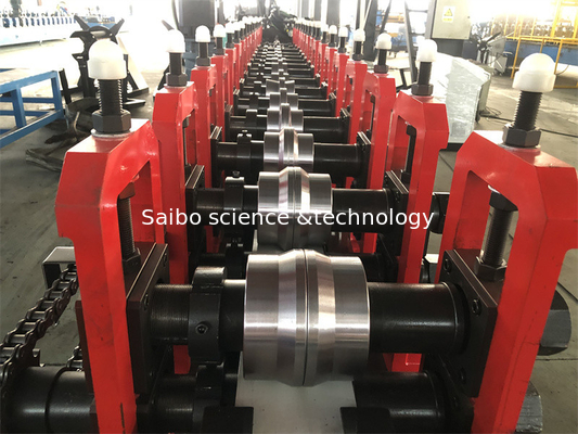 0.9mm GI Steel Door Frame Making Machine With Fly Saw Cutting System