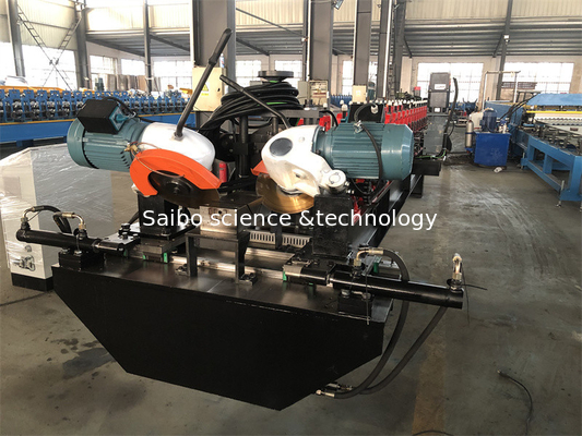 0.9mm GI Steel Door Frame Making Machine With Fly Saw Cutting System